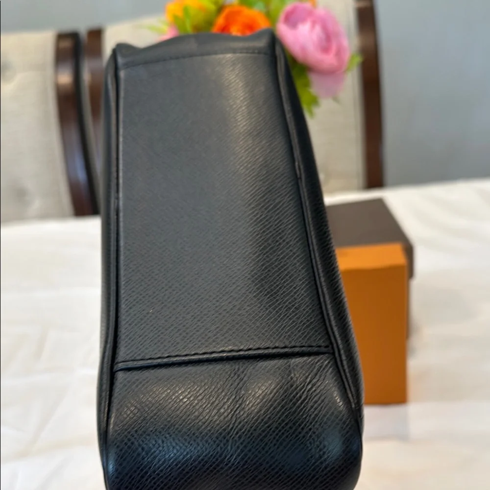 Louis Vuitton Black Leather Cosmetic Pouch